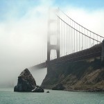 bridge in fog