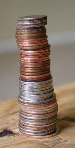 coins in a stack